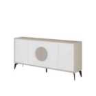 Decortie Sideboard Console 180Cm 35.6X180X82Cm 4 Particleboard Sandstone, White