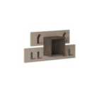Decortie Wall Mounted Coat Rack 14.8X68X32Cm With 6 Metal Hooks, Mocha Grey, Dark Coffee