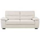 Beliani 3 Seater Fabric Sofa Light Beige Vogar