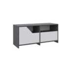Decortie Shoe Bench Storage 37X105X47Cm Particleboard Retro Grey, White