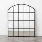 Home Garden Direct Aion - Black Frame Industrial Mirror - 90X75