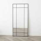 Home Garden Direct Aion - Large Industrial Mirror With Black Frame - 170X80