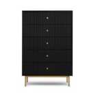 Home Garden Direct Devon - Large Chest Of Drawers - Black