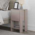 Decortie Bedside Table 30X30X55Cm Particleboard Mocha Grey
