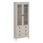 Furniture To Go Barcelona China Cabinet 2 Glass Doors With 3 Drawers In Cashmere