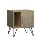 Decortie Bedside Table 44.6X50.2X58Cm Particleboard Oak