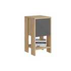 Decortie Bedside Table 30X30X55Cm Particleboard Anthracite Grey