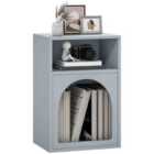 HOMCOM Bedside Table, Modern Bedside Cabinet for Bedroom, Grey