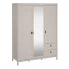 Furniture To Go Barcelona Wardrobe With 2 Doors + 1 Mirror Door + 2 Drawers In Cashmere