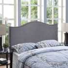 Eleganza Home Wayno Grey Linen Single 26 Inch Strutted Headboard