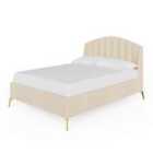 GFW Pettine King Natural Upholstered Ottoman Bed & Pocket Mattress
