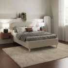 Gfw Limited Florence 150Cm Ottoman Boucle Stone + Pocket Sprung Mattress