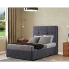 Eleganza Jacob Headboard Floor Standing Matching Buttons Double Plush Steel
