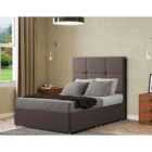 Eleganza Jacob Headboard Floor Standing Matching Buttons Single Malham Weave Slate