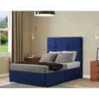 Eleganza Jacob Headboard Floor Standing Matching Buttons Super King Plush Navy