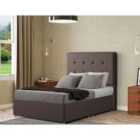 Eleganza Darlington Headboard Floor Standing Matching Buttons Double Malham Weave Slate