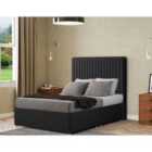 Eleganza Maryland Headboard Floor Standing Single Linen Black