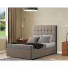 Eleganza Venezia Headboard Floor Standing Matching Buttons King Malham Weave Mink