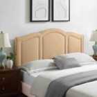 Eleganza Home Makis Mink Plush Small Single 26 Inch Strutted Headboard
