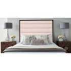 Eleganza Home Leyton 54 Inch Floorstanding Headboard Plush Velvet King Blush