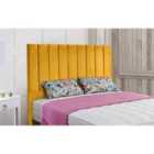 Eleganza Home Ellie 54 Inch Floorstanding Headboard Plush Velvet Super King Mustard