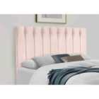 Eleganza Home Genie 54 Inch Floorstanding Headboard Plush Velvet Single Blush