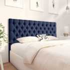 Eleganza Home Merland 54 Inch Floorstanding Headboard Plush Velvet Small Double Blue