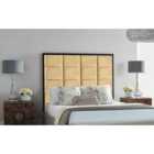 Eleganza Home Newland 54 Inch Floorstanding Headboard Plush Velvet Small Double Beige