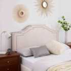 Eleganza Home Enrico Pink Plush Small Double 26 Inch Strutted Headboard