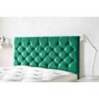Eleganza Home Westminister 54 Inch Floorstanding Headboard Plush Velvet King Green