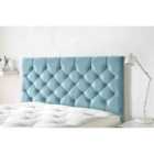 Eleganza Home Westminister 54 Inch Floorstanding Headboard Plush Velvet Super King Duck Egg
