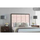 Eleganza Home Newland 54 Inch Floorstanding Headboard Plush Velvet Double Blush