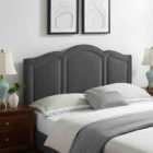 Eleganza Home Makis Steel Plush Small Single 26 Inch Strutted Headboard