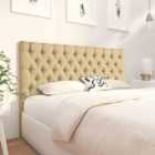 Eleganza Home Merland 54 Inch Floorstanding Headboard Plush Velvet Single Beige