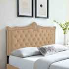 Eleganza Home Lika Mink Plush Small Double 26 Inch Strutted Headboard