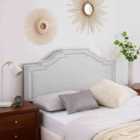 Eleganza Home Enrico Silver Plush Double 26 Inch Strutted Headboard