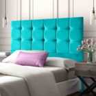 Eleganza Home Victus 54 Inch Floorstanding Headboard Plush Velvet Single Teal