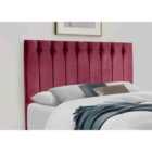 Eleganza Home Genie 54 Inch Floorstanding Headboard Plush Velvet Small Double Maroon