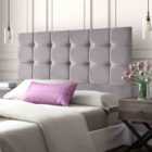 Eleganza Home Victus 54 Inch Floorstanding Headboard Plush Velvet Single Silver