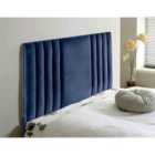 Eleganza Home Lewis 54 Inch Floorstanding Headboard Plush Velvet Small Double Blue