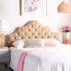 Eleganza Home Gemia Mink Plush Single 26 Inch Strutted Headboard