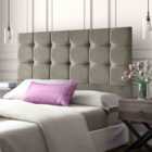 Eleganza Home Victus 54 Inch Floorstanding Headboard Plush Velvet King Grey