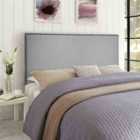 Eleganza Home Dime Silver Plush Small Double 26 Inch Strutted Headboard