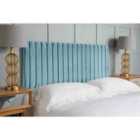 Eleganza Home Oxford 54 Inch Floorstanding Headboard Plush Velvet Double Duck Egg