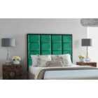 Eleganza Home Newland 54 Inch Floorstanding Headboard Plush Velvet Small Double Green