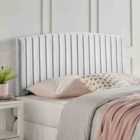 Eleganza Home Reet Silver Plush Double 26 Inch Strutted Headboard