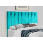 Eleganza Home Genie 54 Inch Floorstanding Headboard Plush Velvet Double Teal