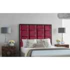 Eleganza Home Newland 54 Inch Floorstanding Headboard Plush Velvet Single Maroon