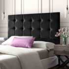 Eleganza Home Victus 54 Inch Floorstanding Headboard Plush Velvet Double Black