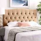 Eleganza Home Emia Mink Plush King 26 Inch Strutted Headboard